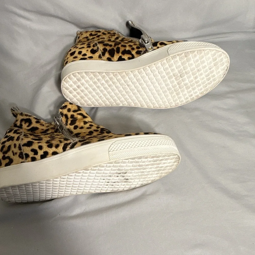 Steve Madden Wedgie-L Women's Animal Print Ankle Booties Zip Wedge 6.5M